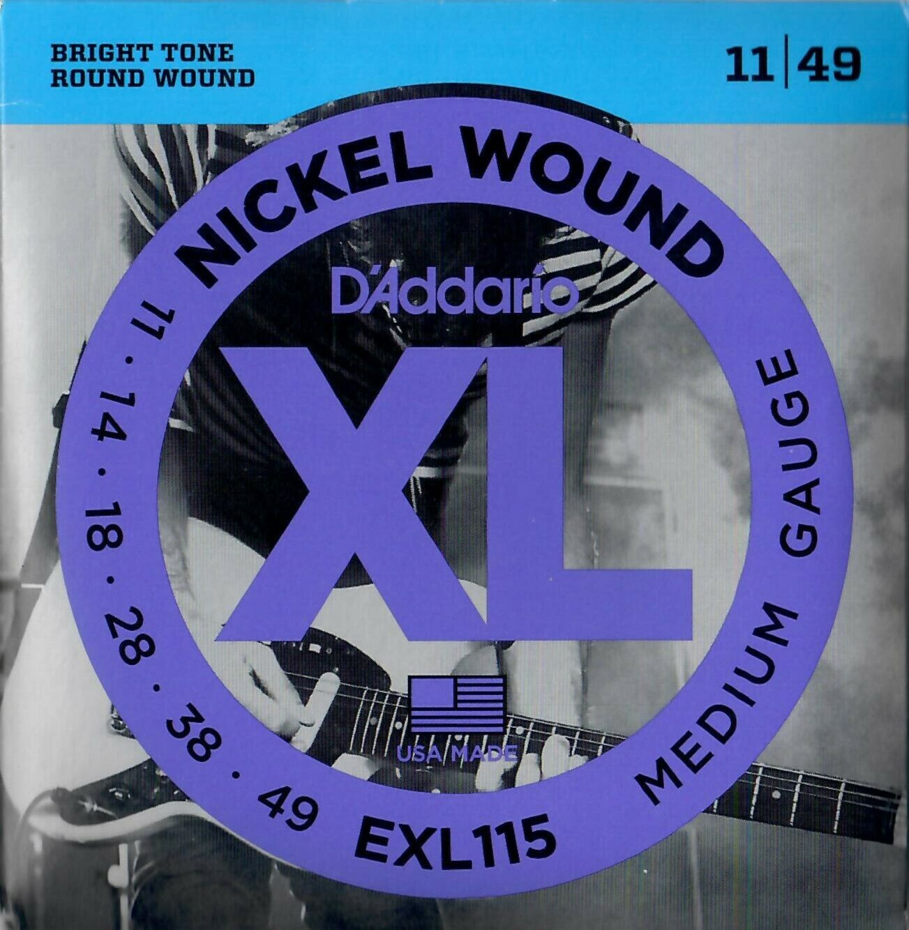 D'addario EXL115 Medium Satz Saiten für E-Gitarre Nickel Wound