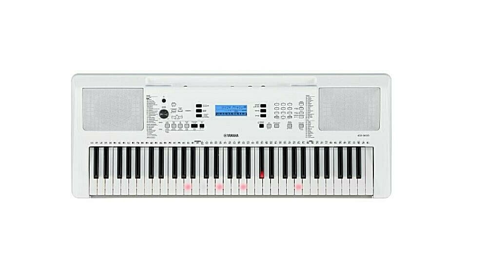 YAMAHA EZ300 Keyboard mit Leuchttasten, weiß