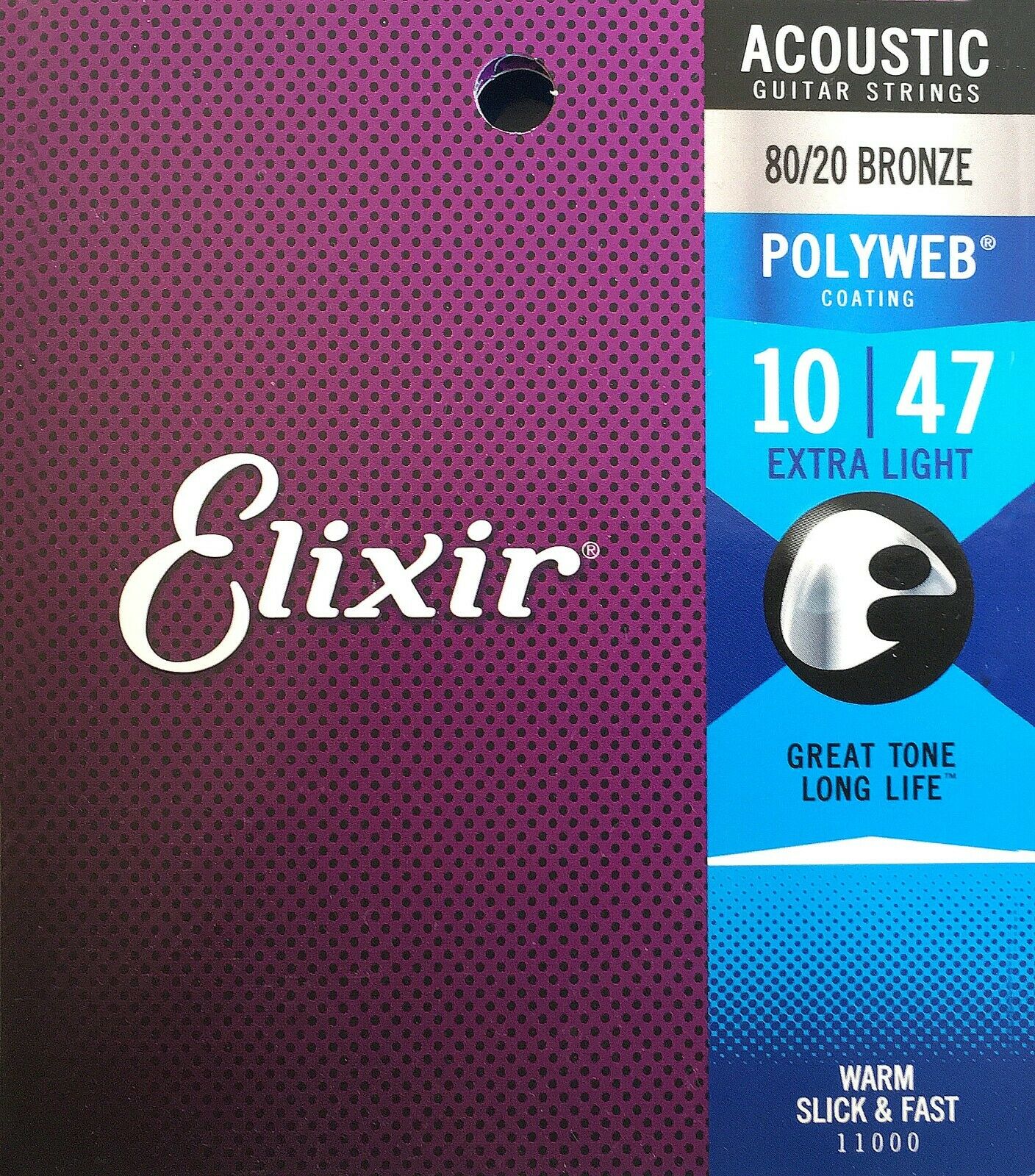 Elixir 11000 Polyweb Extra Light Satz Saiten für Westerngitarre