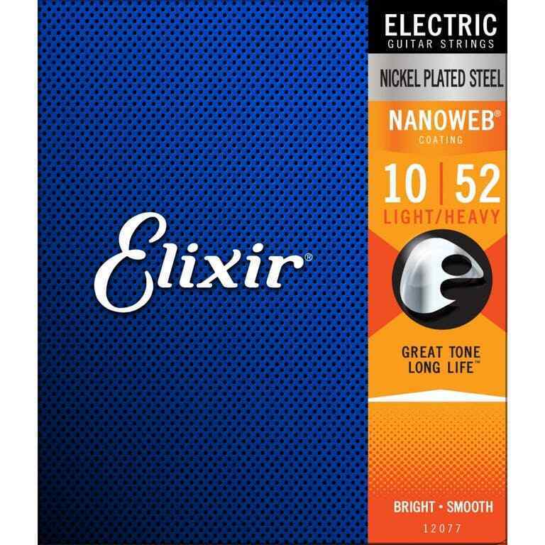 Elixir 12077 Nanoweb Light Heavy 010-052