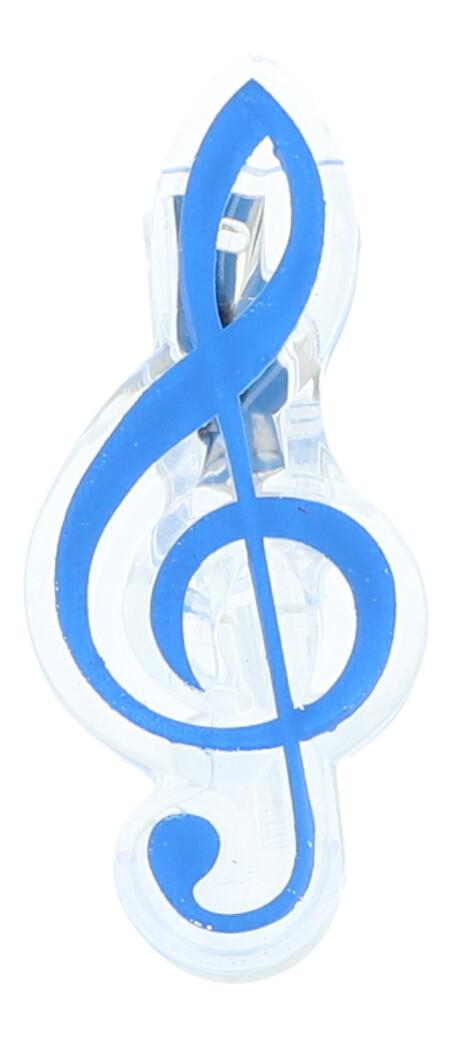 Notenclip Klammer Violinschlüssel blau