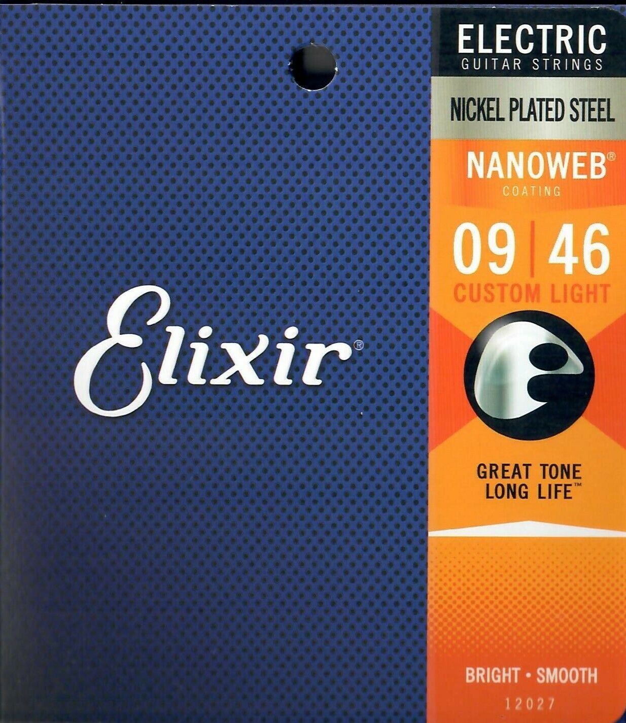 Elixir 12027 Nanoweb Custom light .009 - .046